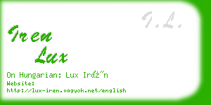 iren lux business card